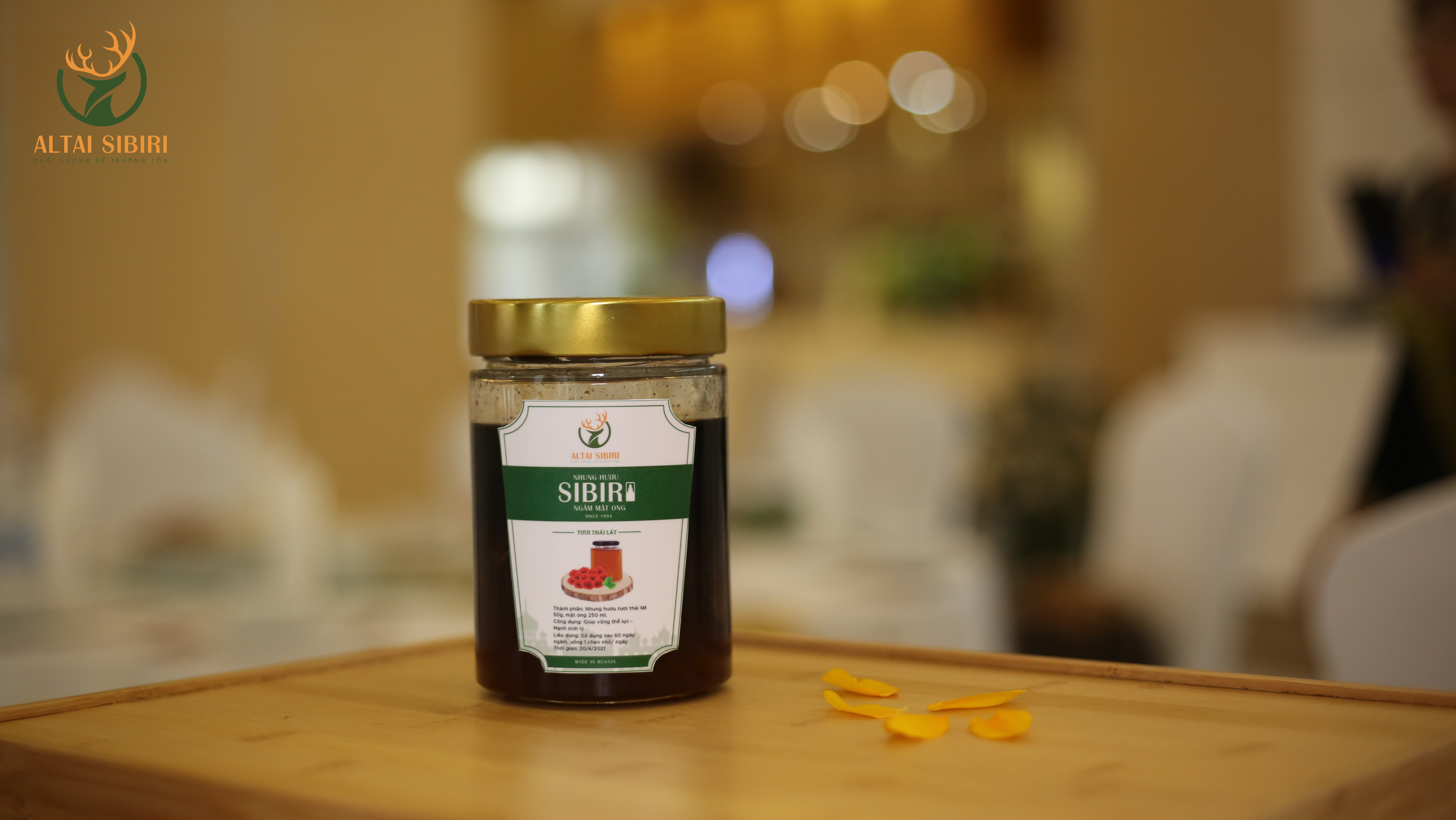 nhung tươi ngâm mật ong